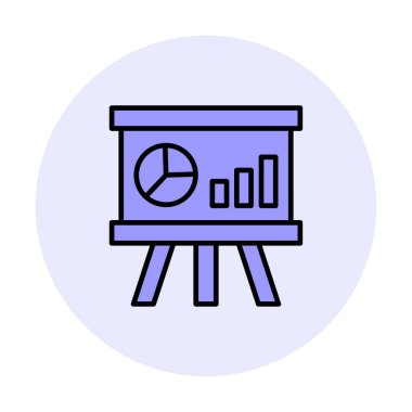 Whiteboard simgesinin vektör illüstrasyonu