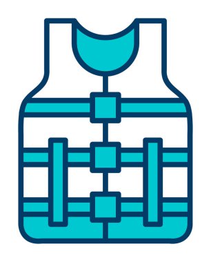 Güvenlik Yelekleri simgesi, vektör illüstrasyonu basit tasarım