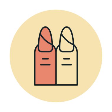 iki çivi web simgesi, vektör illüstrasyonu 