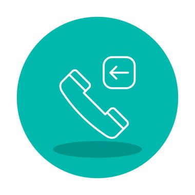 düz Gelen Arama Simgesi Vektör Çizimi Tasarımı