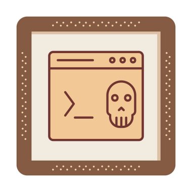 bilgisayar terminali simgesi, vektör illüstrasyonu basit tasarım