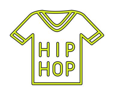 Hip hop metniyle Jersey, vektör illüstrasyonu  