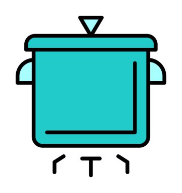 Pişirme vektörü düz simge. Pişirme Otu                   