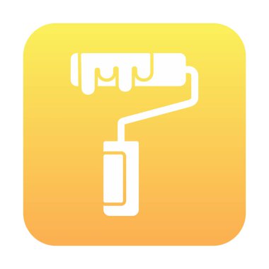 Modern Paint Roller simgesinin vektör çizimi              