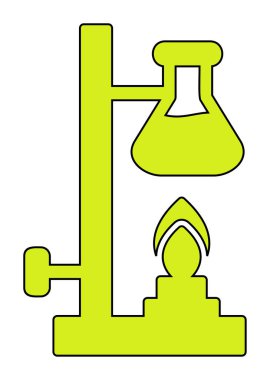 Basit Kimyasal Deney simgesi, vektör çizimi