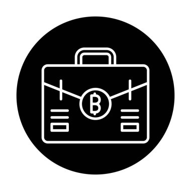 Bitcoin 'li çanta. Web simgesi 