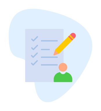 Kontrol listesi düz simgesi, vektör illüstrasyonu 