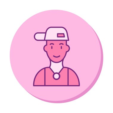 Rapçi. Web simgesi basit illüstrasyon