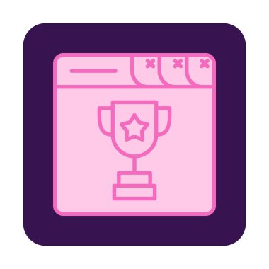 kupa ikonu vektör illüstrasyonu