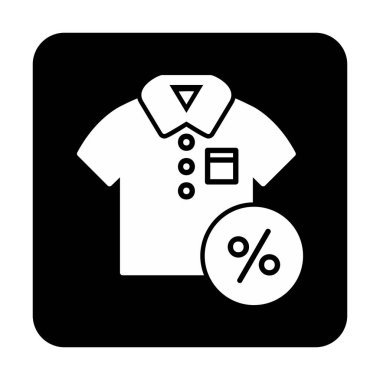 İndirimli Tshirt simgesi vektör illüstrasyonu