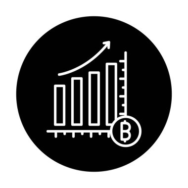 Kâr, kripto para birimi şeması, bitcoin vektör ilüstrasyonu