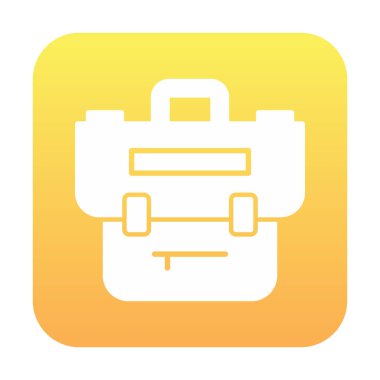 Çanta. Web simgesi basit illüstrasyon  