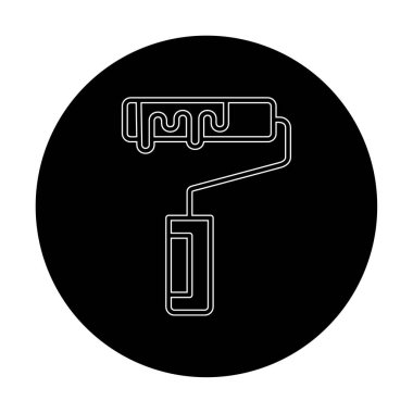 Modern Paint Roller simgesinin vektör çizimi              