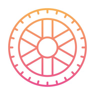 Lastik yassı vektör simgesi beyaz arkaplanda izole edildi