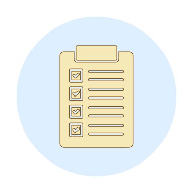 Kontrol Listesi web simgesi, vektör illüstrasyonu 