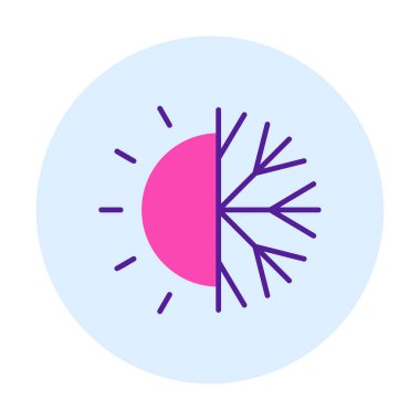 Hava durumu simgesi, vektör illüstrasyonu 