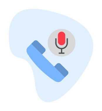 Basit Arama Kaydı simgesi, vektör illüstrasyonu