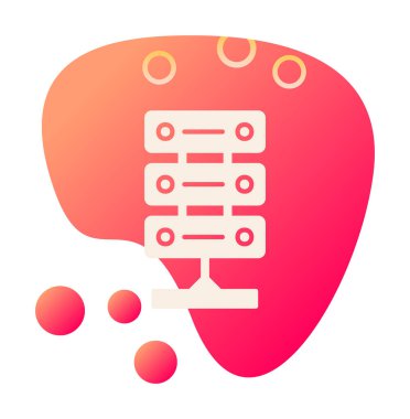 Ağ sunucu simgesinin vektör illüstrasyonu 