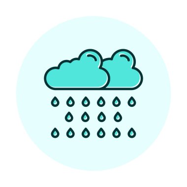 yağmur simgesi, vektör illüstrasyonu  