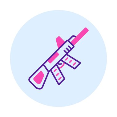 Makine Tüfeği vektör illüstrasyonu