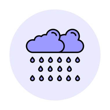 yağmur simgesi, vektör illüstrasyonu  