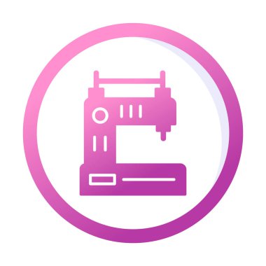 Basit Dikiş Makinesi web vektör simgesi