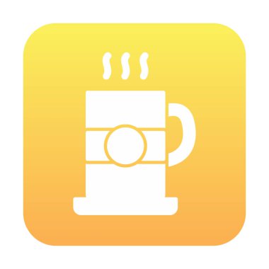 çay fincanı simgesi, vektör illüstrasyonu