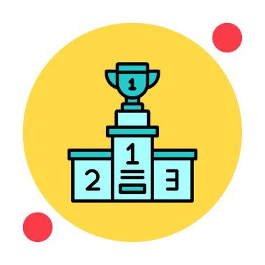 Basit Şampiyon simgesi, vektör illüstrasyonu