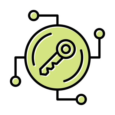 Anahtar ağ simgesi vektör illüstrasyonu 