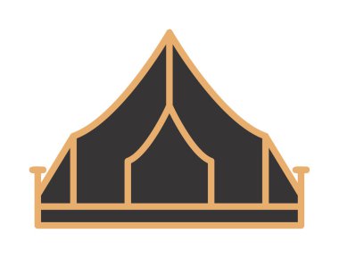 kamp çadırı ikonu vektör illüstrasyonu