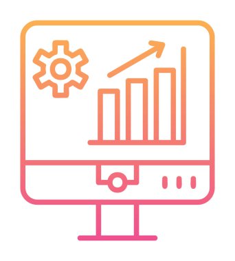 Pazar analiz simgesi vektör illüstrasyonu