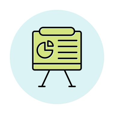 Sunum tahtası simgesi, vektör illüstrasyonu   