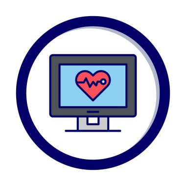 Kardiyogram illüstrasyonlu basit ekran 