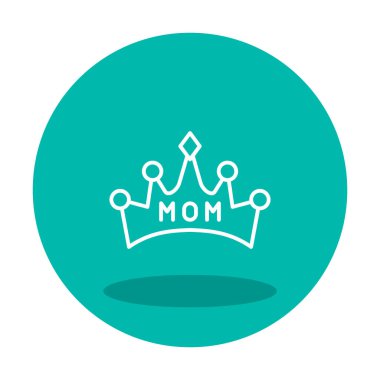 Anne tacı simgesi, vektör illüstrasyonu 