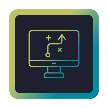 Basit Strateji simgesi, vektör illüstrasyonu