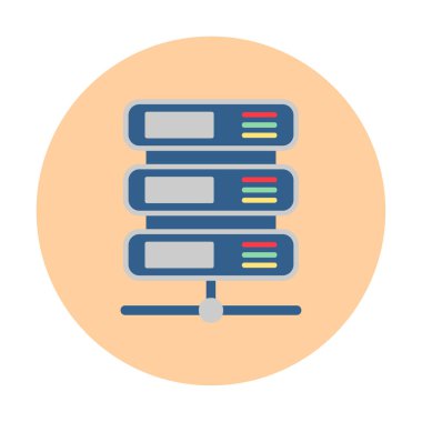 Veri sunucu simgesinin vektör illüstrasyonu 