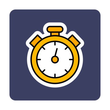 Basit düz kronometre simgesi çizimi