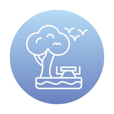 Yedek vektör renk simgesine sahip park 