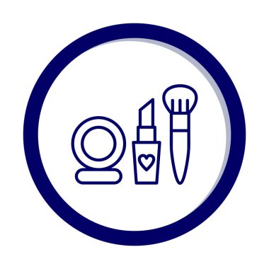 Makyaj araçları web simgesi, vektör illüstrasyonu