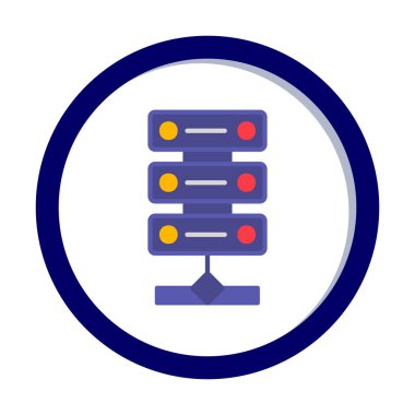 Ağ sunucu simgesinin vektör illüstrasyonu 