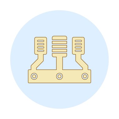 Araba Hızlandırıcı düz simgesi, vektör illüstrasyonu 