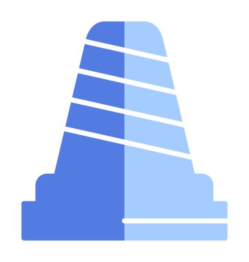 Basit trafik konisi vektör resimleme tasarımı