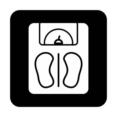 Basit Ağırlık Ölçekleme simgesi, vektör illüstrasyonu