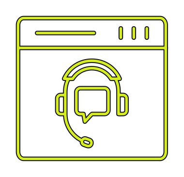 Modern Çevrimiçi Online Destekleyici element tasarımının vektör illüstrasyonu                            