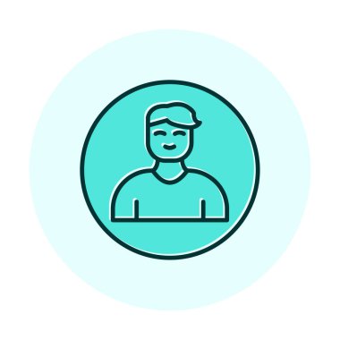 Profil simgesi vektör illüstrasyonu