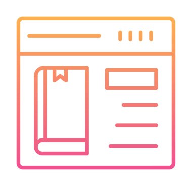 Basit Çevrimiçi Kitap satın alma simgesi, vektör illüstrasyonu