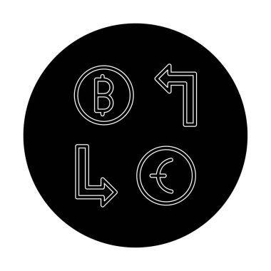 para değişimi simgesi, vektör illüstrasyonu 