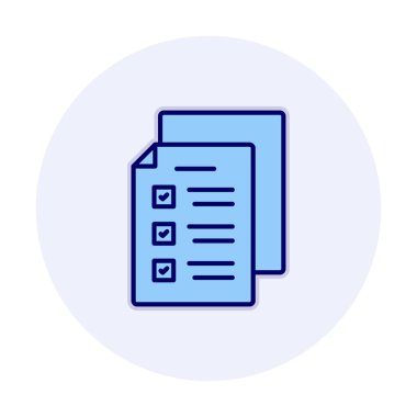 Sınav simgesi vektör illüstrasyonu 