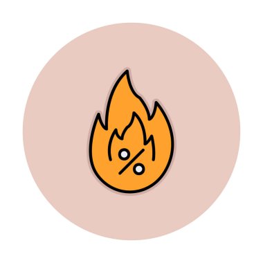 Hot Sale ikon vektör illüstrasyon tasarımı ile basit düz ateş