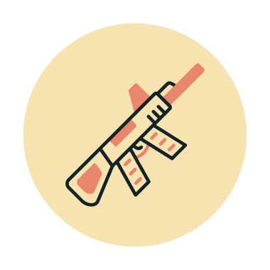 Makine Tüfeği vektör illüstrasyonu